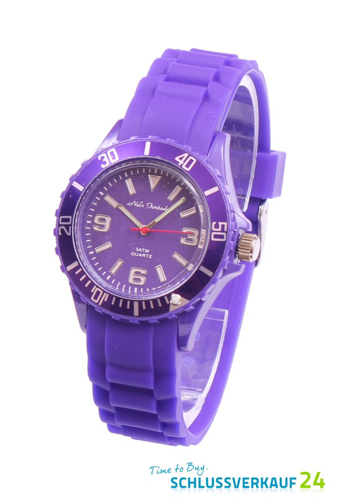 Nele Fortados Colorful World Watch Silikon Uhr in verschiedene Farben