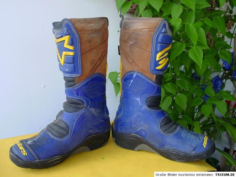 ALPINESTARS VECTOR MX OFFROAD SUPERMOTO STIEFEL US 11 Gr.45.5 blau