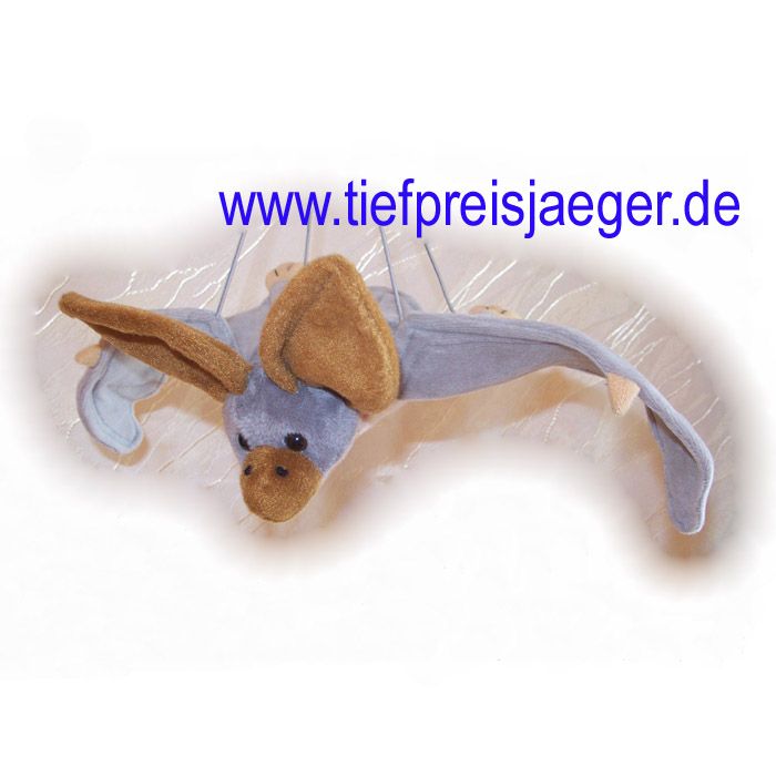 Plüschtier FLEDERMAUS FLUGHUND #Stofftier br.grau 32033