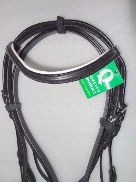 YESRD Leather Horse Dressage Bridle with Leather Rein   LDB 05