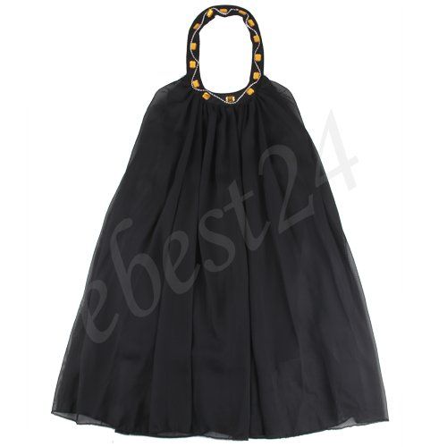 Party sexy Kleid rückenfrei Abendkleid Strass Chiffon Schwarz