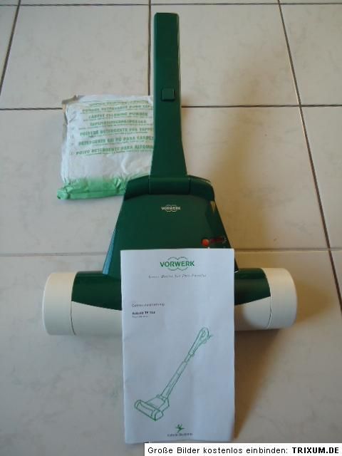 Vorwerk Kobold Teppichfrischer TF 733+Reinigungspulver+Gebrauchsanweis