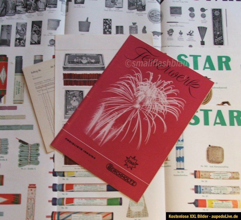 Berckholtz / Star Feuerwerk Katalog von 1963 / 1964   mit Preislisten