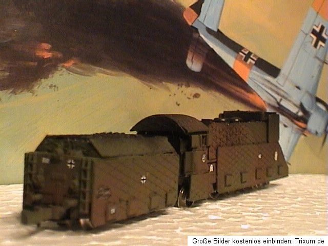 442  Märklin Panzerlok Vollpanzerung Wehrmacht DR Panzerzug 1220 / Z