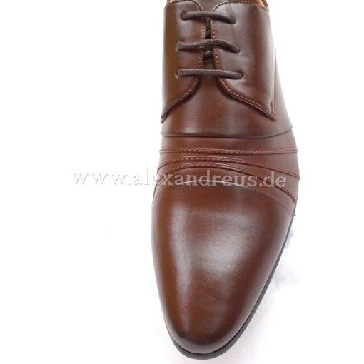 Business Schuh Braun Schnürschuh Innen Leder Gr. 40, 41, 42, 43, 44