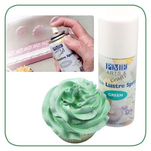 75€/100ml) PME Spray Farbe Grün 100 ml, Fondant, Sprühfarbe