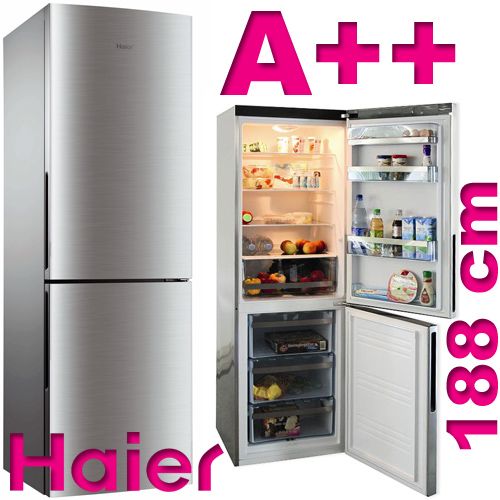 HAIER CSM 737 AF A EDELSTAHL LOOK KUHL GEFRIERKOMBINATION KUHLSCHRANK