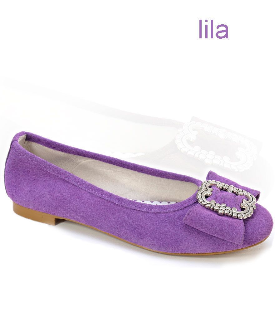 Dirndlschuhe 2265 lila Trachtenschuhe Ballerinas