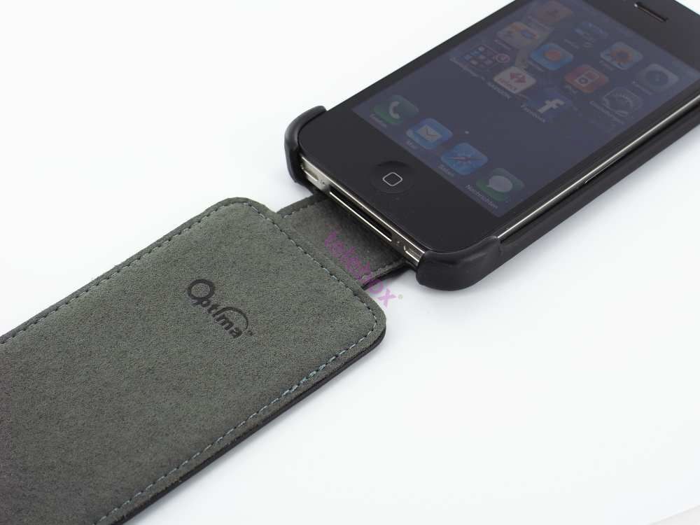 iphone 4 Optima Prima Case Flip Tasche aus Nappa Leder