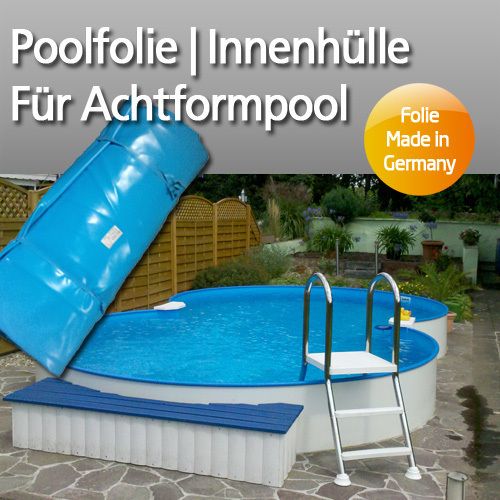 Pool Innenhülle Achtform 770x500x150 cm 0,8 mm Blau