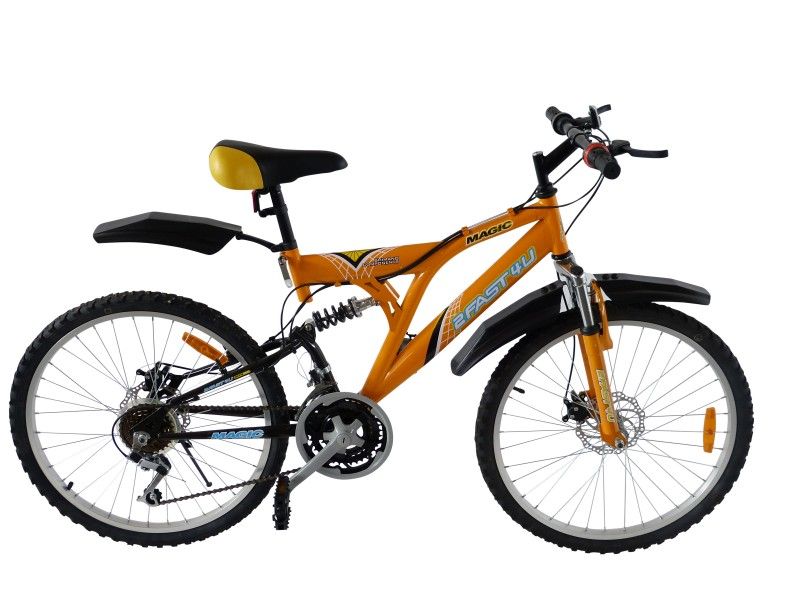 24 ZOLL KINDERFAHRRAD MTB KINDER FAHRRAD MOUNTAINBIKE GELB GESCHENK 10