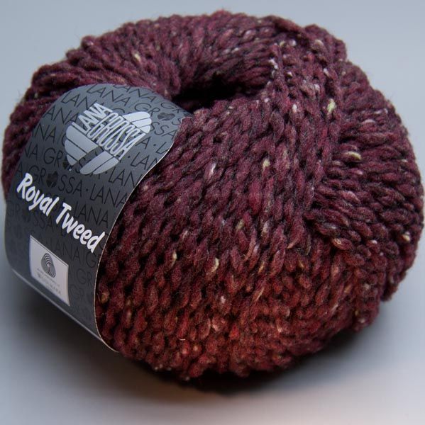 Lana Grossa Royal Tweed 071 porto 50g Wolle