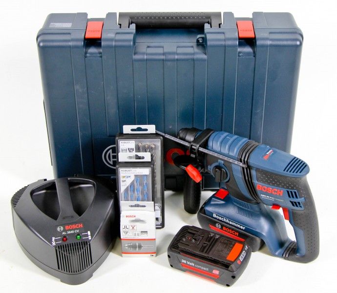 BOSCH GBH 36 V Li Compact 36V Li Ion Akku Bohrhammer Set + Zubehör