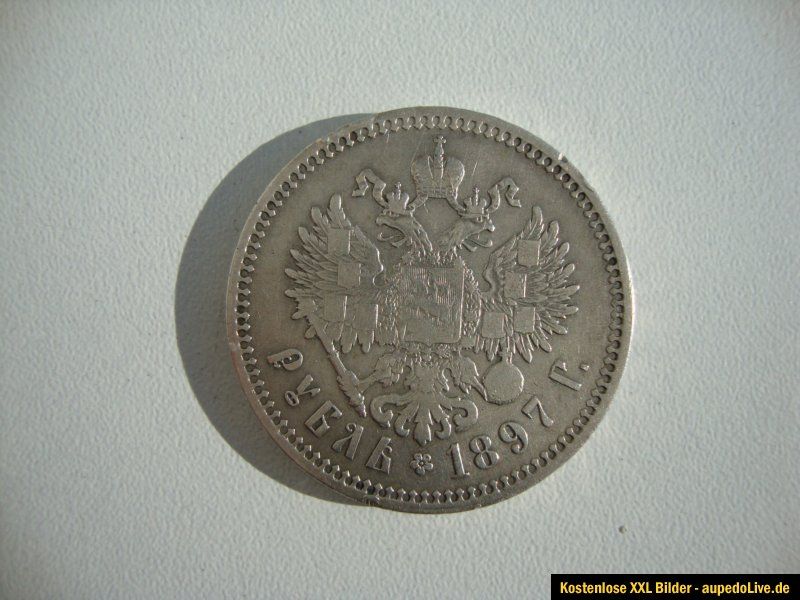 Rubel Russland 1897 Nikolaus II / Silber