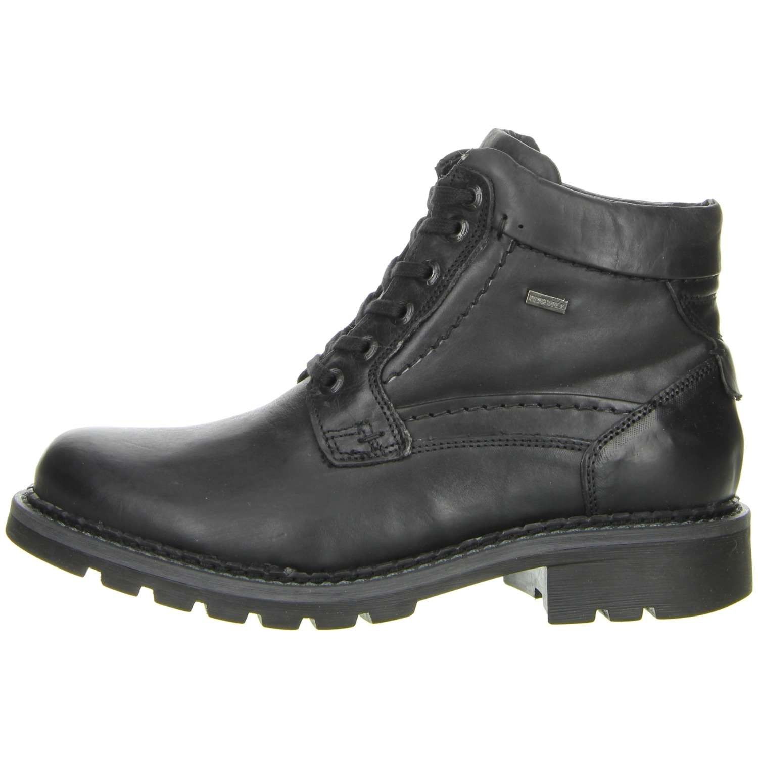 KLONDIKE Herren Winterstiefel Lederstiefel schwarz