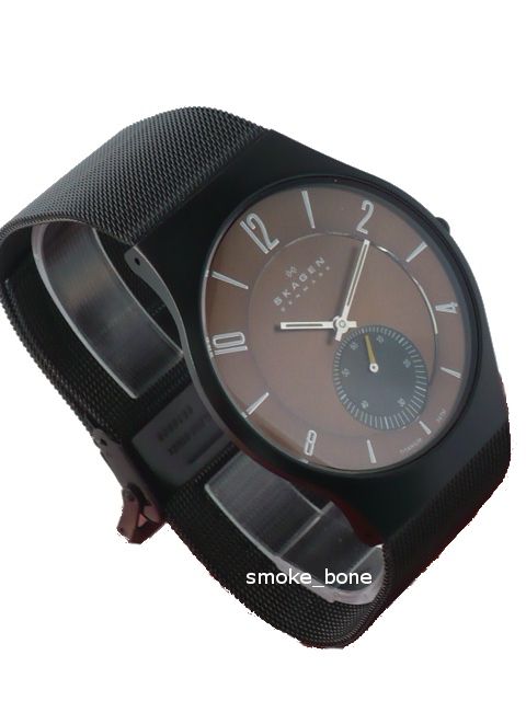 Skagen Herrenuhr / Herren Uhr Braun TITAN Titanium OVP NEU 805XLTBD