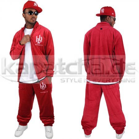 Hoodboyz Basic Hb Stitched Velour Suit Trainings Anzug Kapatcha versch