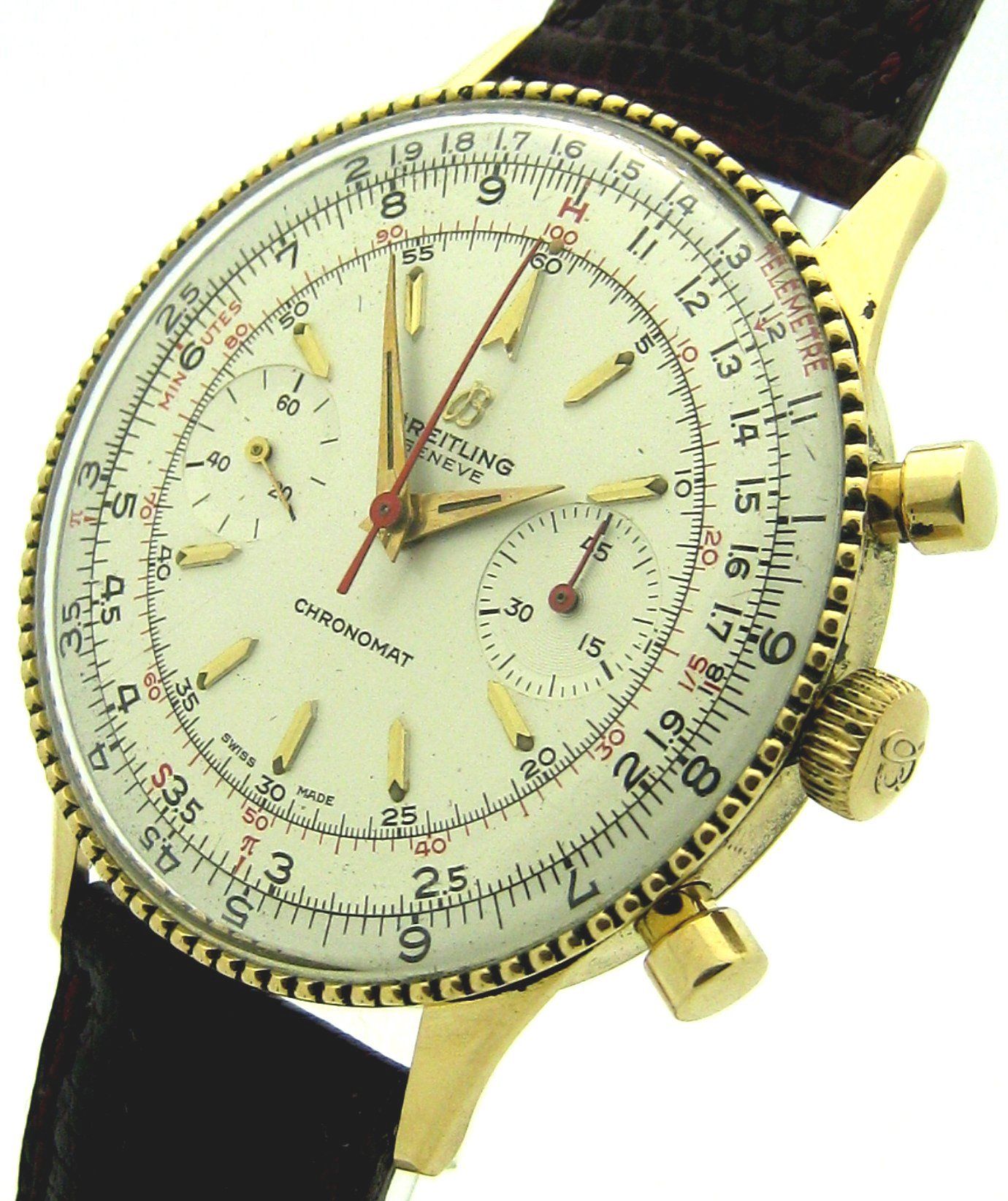 BREITLING 808 CHRONOMSKORNLÜNETTE 18 KT GELBGOLD