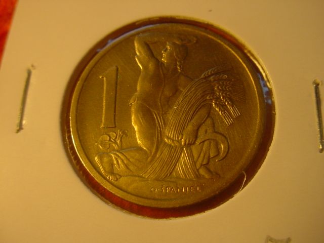 Tschechoslowakei Republika Ceskoslovenska 1 Krone Koruna 1922 580