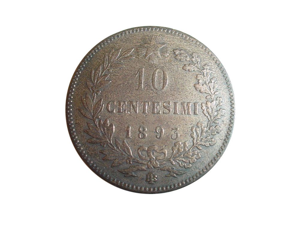 1023 10 CENTESIMI 1893 UMBERTO I RE DITALIA SPERANZA Italy Italien