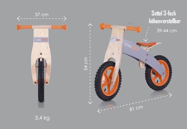 Lauflernrad Laufräd Rad Kinder Lernrad BIKER Holz NEU