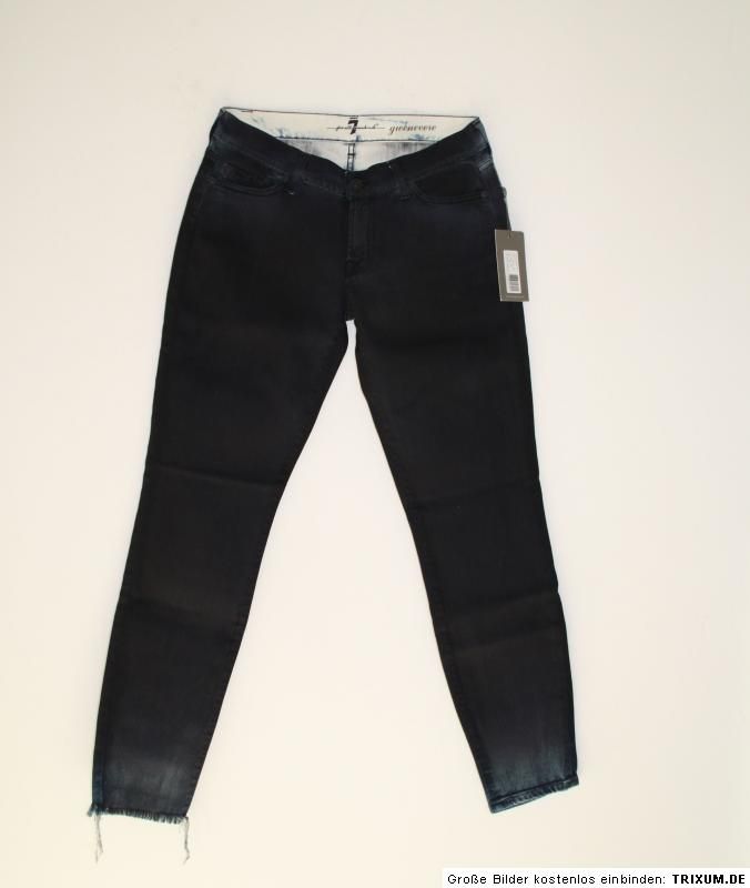 Neu 7 for all Mankind Grösse 29 Stretch Gwenevere schwarz