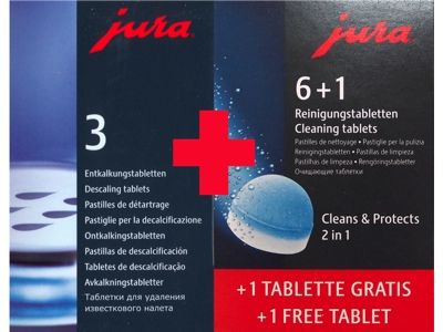 3x3 Jura Entkalkung + 7x Jura Reinigung für Impressa