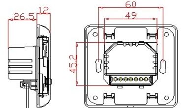 elektronisches Thermostat Raumthermostat Fußbodenheizung weiß #861