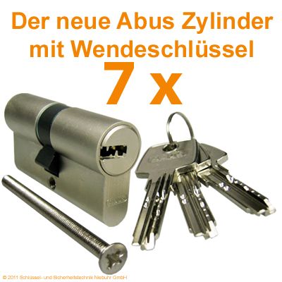 7x gleichschließend ABUS EC 550 Profilzylinder Schloss EC550 Länge