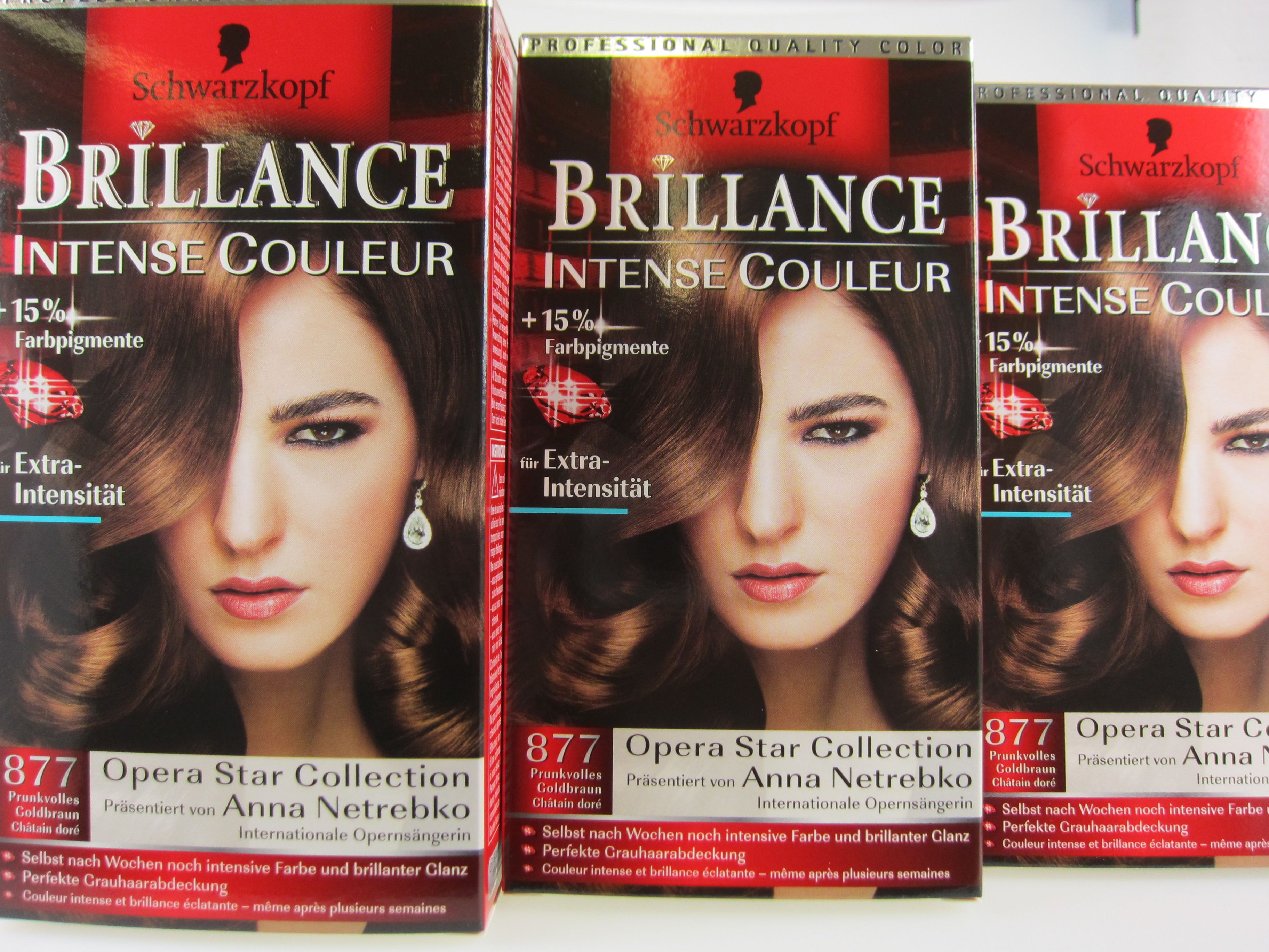 Brillance Int. Couleur Prunkvolles Goldbraun 877 3er Pack