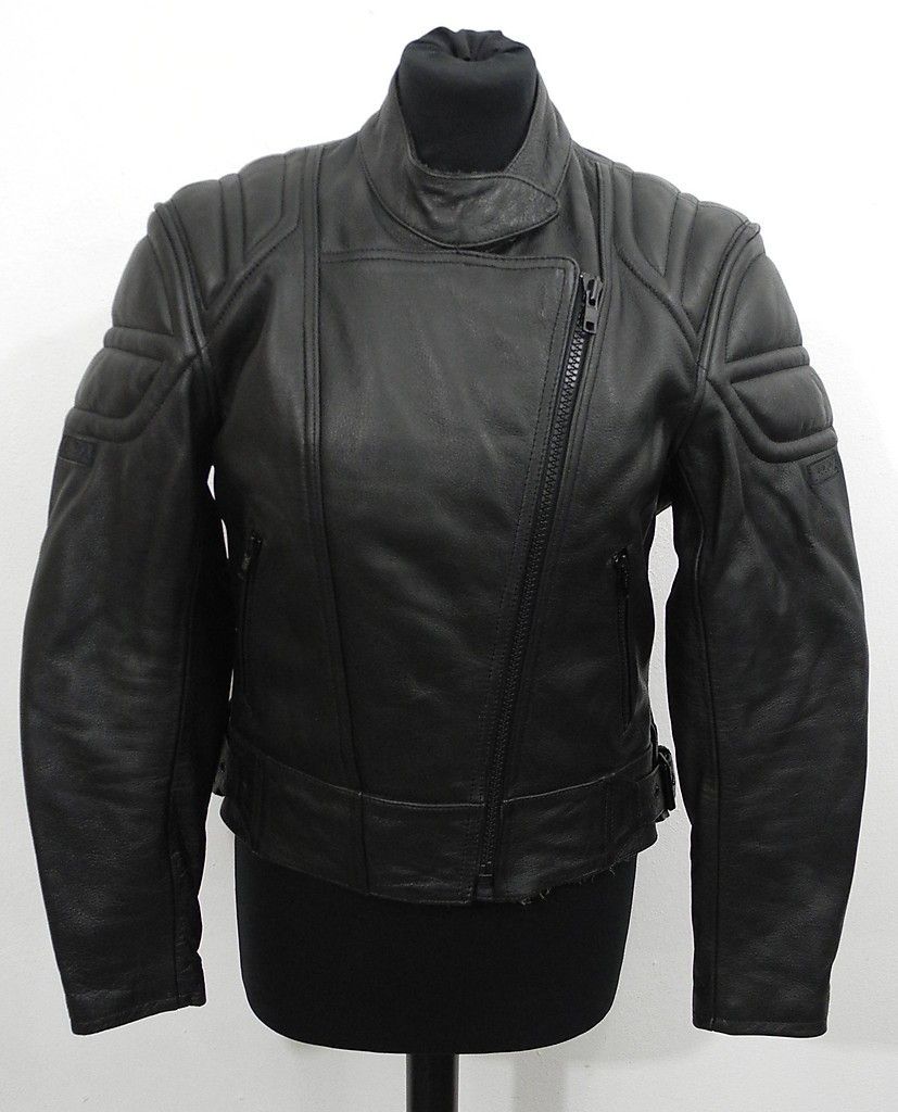 POLO DAMEN GLATTLEDER BIKER JACKE Gr.38/40 (E886)