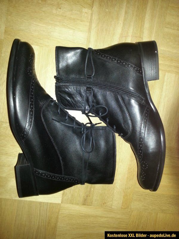 Gabor Stiefel, Stiefelette, Halbschuh, schwarz, Reißverschluß,Gr 42