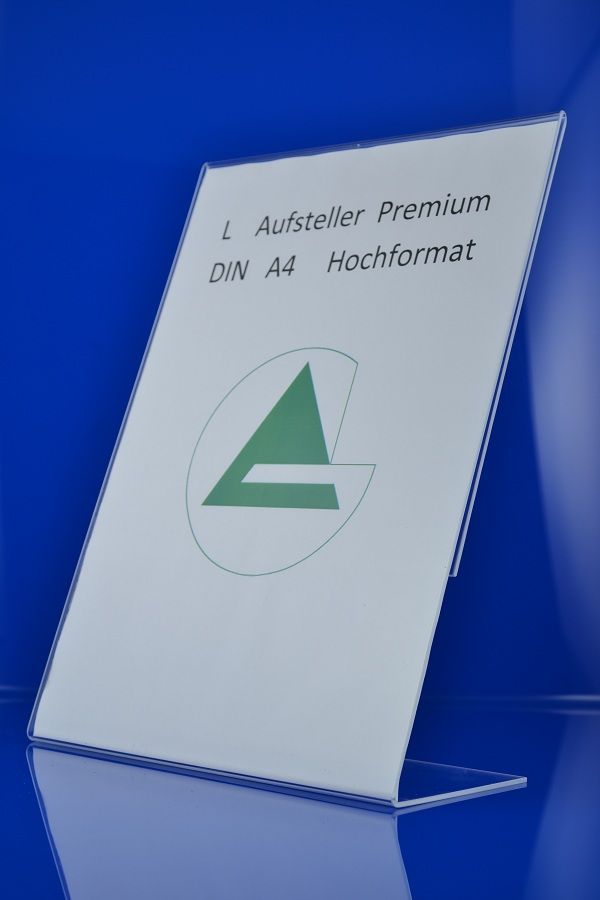 10 x L Aufsteller DIN A4 Hochformat Acryl Werbe Ständer Display