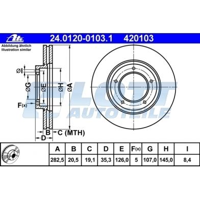 PORSCHE 911 914 924 944 Targa »vorn« ATE BREMSSCHEIBEN