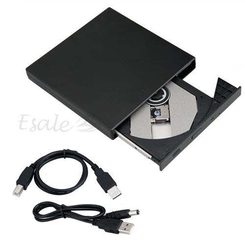 Externes USB 2.0 CD ROM slim Laufwerk für Netbook PC laptop notebook