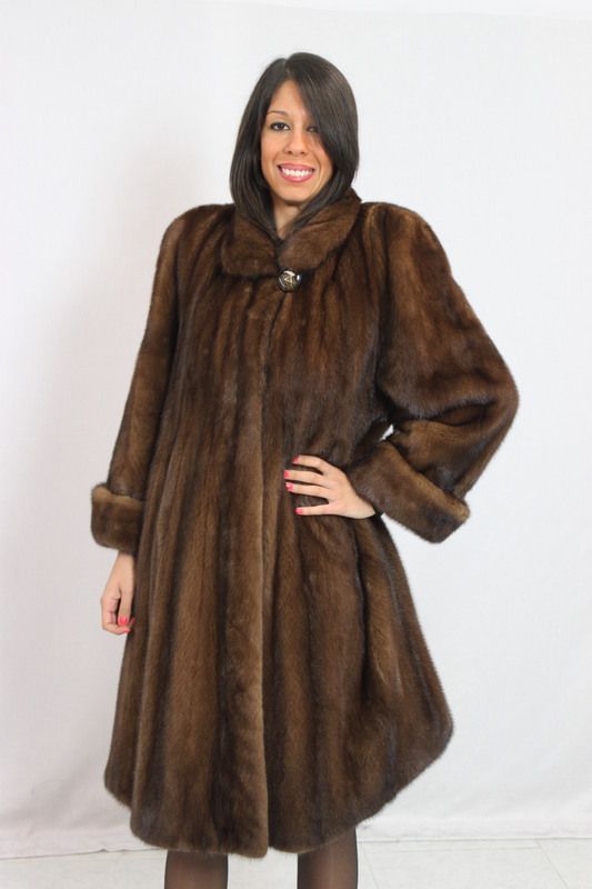 PELLICCIA VISONE NERZ MINK FUR FOURRURE PELZE MANTEL норка COAT