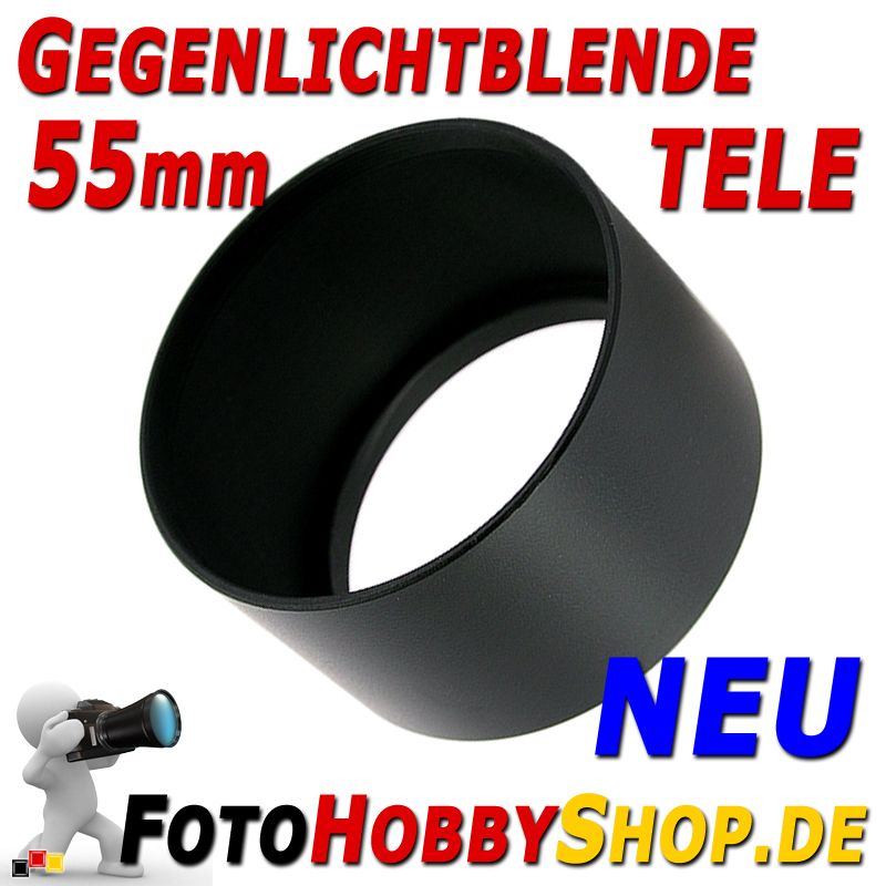 Gegenlichtblende Metall Tele 55 mm 55mm