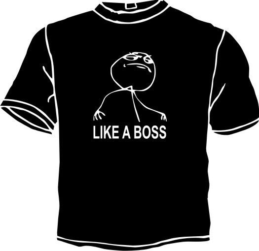 Shirt Like a Boss Nerd Fun S 3XL