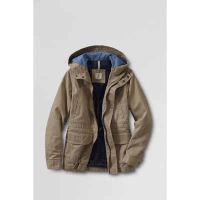 LANDS END Jungen Parka Kapuzenjacke Jacke Wetterjacke Jungenjacke