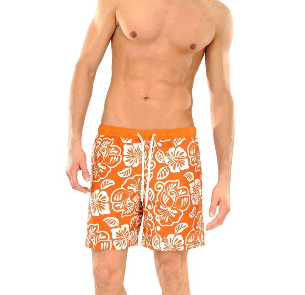 Schiesser Badeshort orange gemustert Größe 5   10 NEU