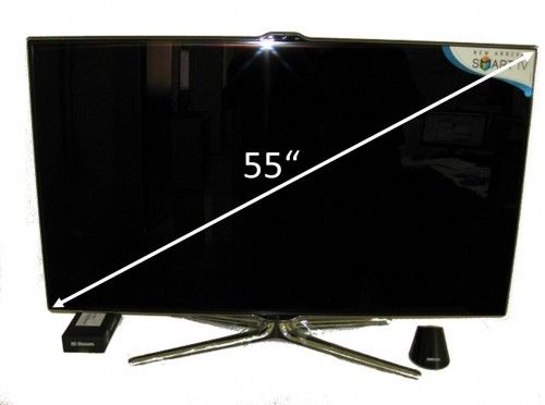 Samsung UE55ES7000 TV 3D LED Full HD inkl. 2 x 3D Brillen mit HbbTV