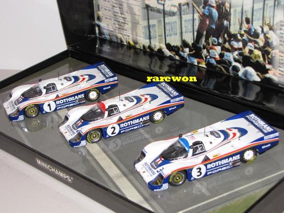 Porsche 956 Rothmans *MADE HISTORY* 82 WINNER Le Mans RARE SET 1/43