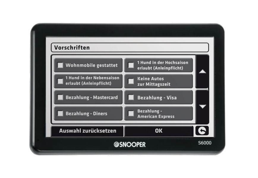 Snooper S6000 Ventura Caravan / WoMo GPS Navigation