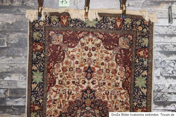 Handgeknüpfter feiner Orientteppich ghom/kashmir tappeto/ tapis