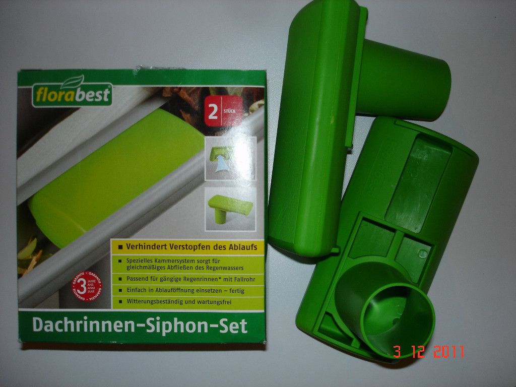 Dachrinnen   Siphon   Set 2 Stück