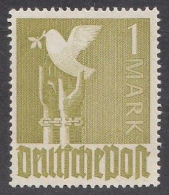 ABZ.959 b.Kontrollrat  Goldene Taube / Goldtaube. Fluoreszierend OG