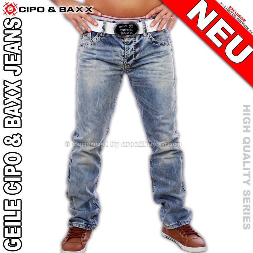 CIPO & BAXX DENIM ORIGINAL JEANS CLUB HOSE BLAU C 963 NEU