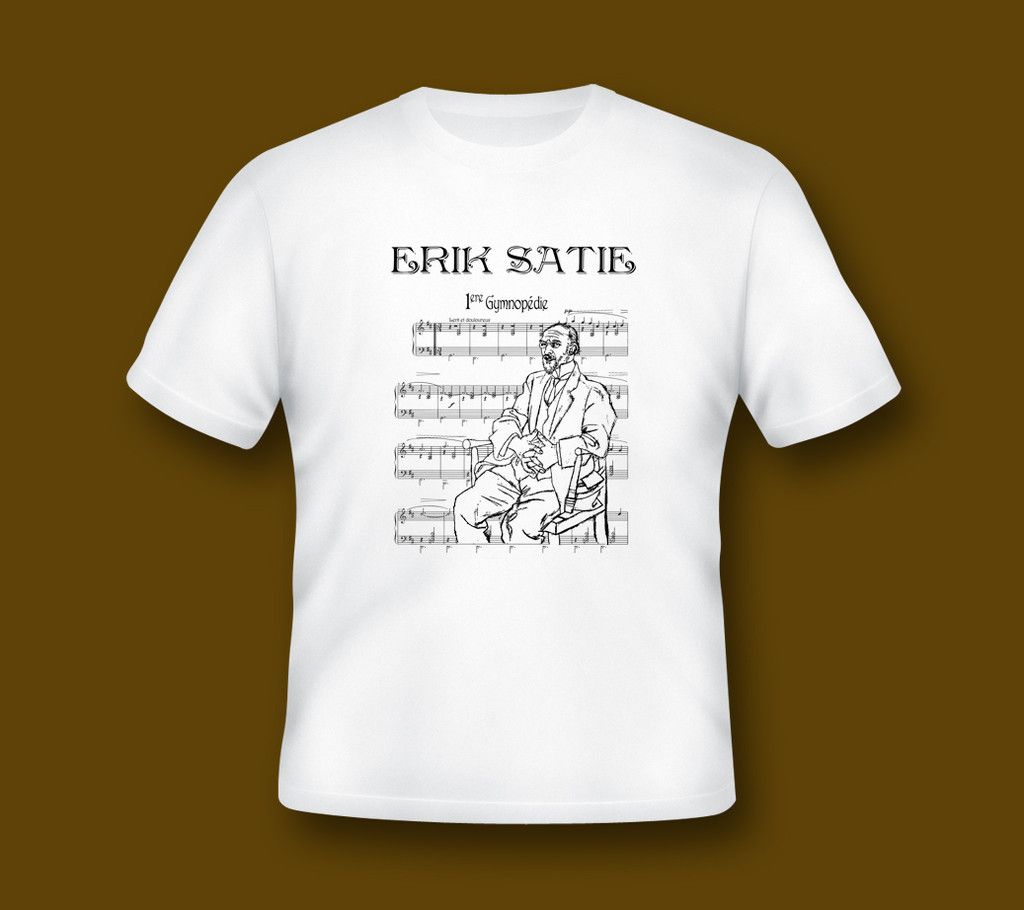 ERIK SATIE T SHIRT gymnopedies debussy music classical