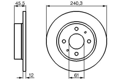 2x Bremsscheiben BOSCH 0 986 478 368 NISSAN SUNNY II (N13) 1.6 i 12V