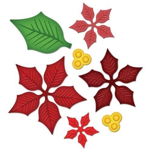 New Spellbinders Layered Poinsettia S5 055